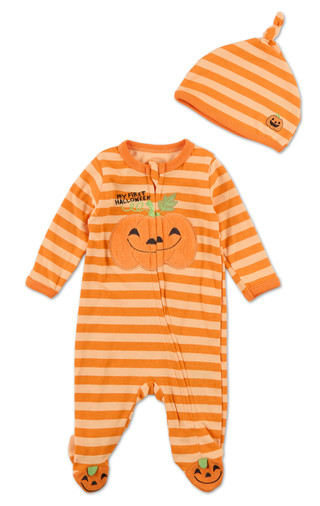 Thumbnail 1: Baby Essentials Baby's 2 Pc First Halloween Body Suit & Hat Set 