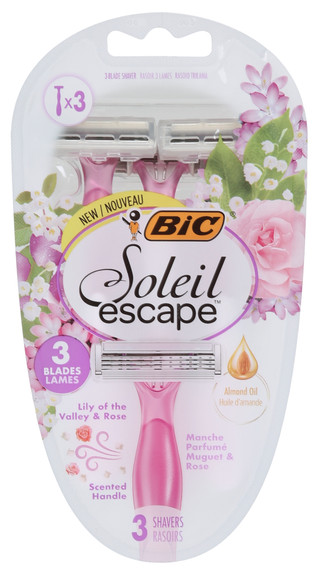 Thumbnail 1: BIC 3 Pk Soleil Escape Scented Handle 3 Blade Shavers 