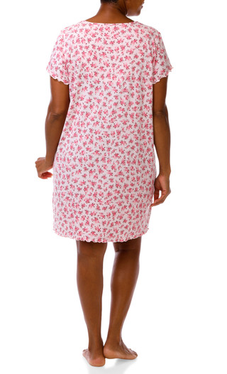 Thumbnail 2: Laura Ashley Women's Plus Ruffled Hem Ribbed Nightgown 