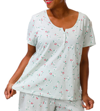 Thumbnail 3: Laura Ashley Women's Plus 2 Pc Super Soft Pajama Shorts Set 