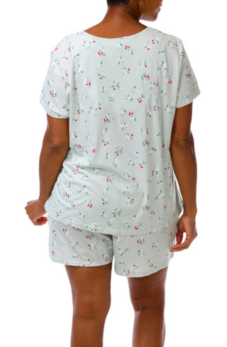 Thumbnail 4: Laura Ashley Women's Plus 2 Pc Super Soft Pajama Shorts Set 