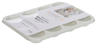 Thumbnail 4: Martha Stewart 12 Cup Nonstick Steel Muffin Pan 