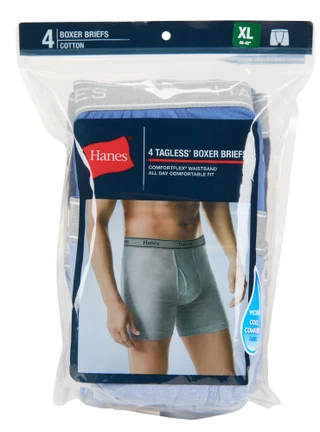 Thumbnail 1: Hanes Men's 4 Pk Tagless Boxer Briefs  