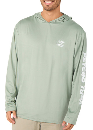 Thumbnail 1: Psycho Tuna Men's Long Sleeve Performance Hooded Printed Tee 