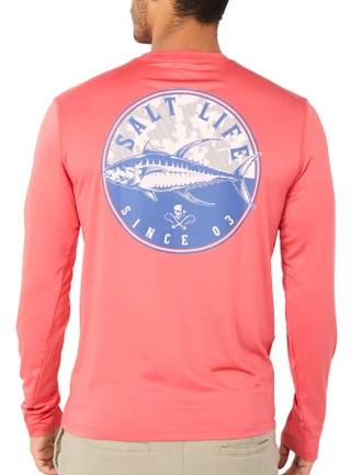 Thumbnail 1: Salt Life Men's Long Sleeve Performance Graphic Tee 
