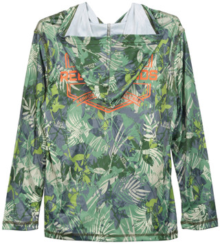 Thumbnail 2: REEL LEGENDS Boys Long Sleeve Mangrove Camo Performance Hoodie 