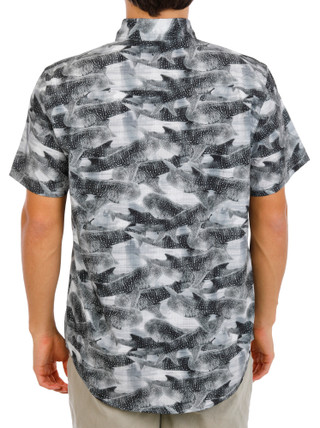 Thumbnail 3: REEL LEGENDS Men's Short Sleeve Airflow Woven Button Down Shirt 