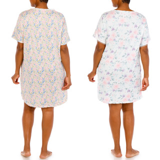 Thumbnail 2: Catherine Malandrino Plus 2Pk Wildflower Daisy Cute Ditsy Sleepwear 