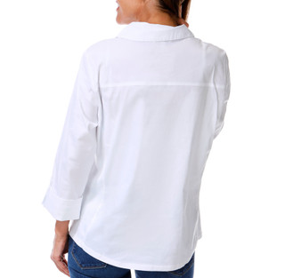 Thumbnail 3: Coral Bay Womens 3/4 Roll Tab Sleeve Button Down Top 