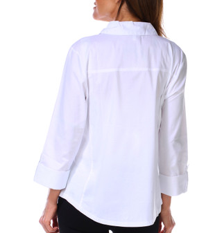 Thumbnail 3: Coral Bay Womens 3/4 Roll Tab Sleeve Button Down Top 
