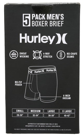 Thumbnail 2: Hurley Men's 5 Pk Boxer Briefs 