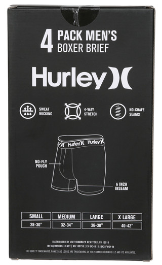 Thumbnail 2: Hurley Men's 4 Pk Boxer Briefs 
