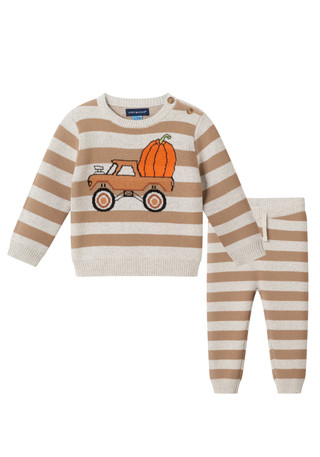 Thumbnail 2: Andy & Evan Baby Boys' 2-Piece Harvest Truck Sweater Set 
