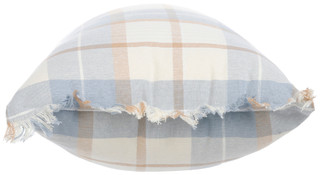 Thumbnail 2: Studio Curate 14x24 Dean Blue Tan Plaid Decorative Pillow 