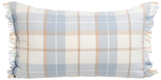 Thumbnail 1: Studio Curate 14x24 Dean Blue Tan Plaid Decorative Pillow 