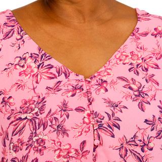 Thumbnail 2: Premise Plus Short Tulip Sleeve Floral Print Top 