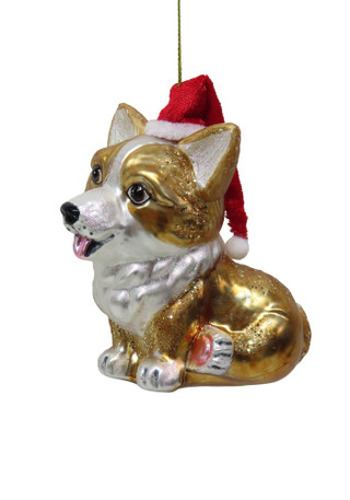 Thumbnail 1: Magical Season Glass Corgi Christmas Ornament 