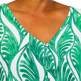 Thumbnail 2: Premise Plus Short Tulip Sleeve Floral Print Top 