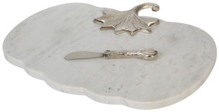 Thumbnail 2: GO HOME Marble Pumpkin Serving Board with Spreader 