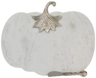 Thumbnail 1: GO HOME Marble Pumpkin Serving Board with Spreader 