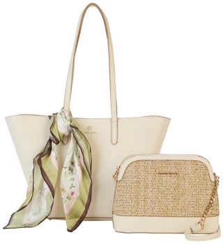 Thumbnail 1: Nanette Lepore 3 Pc Tote & Crossbody Bag Set with Scarf Accent 