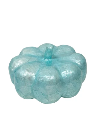 Thumbnail 2: Autumn Gatherings 11" Capiz Coastal Pumpkin Tabletop Decor 