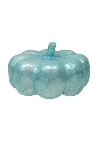 Thumbnail 1: Autumn Gatherings 11" Capiz Coastal Pumpkin Tabletop Decor 