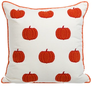 Thumbnail 1: Linen And Object 20x20 Pumpkin Knit Decorative Pillow 