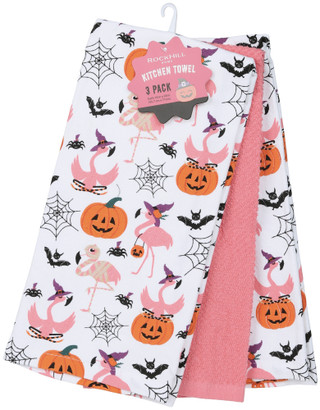 Thumbnail 1: Rockhill Home 3 Pk Halloween Flamingo Kitchen Towels 