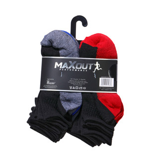 Thumbnail 2: Maxout Performance Boys 20 Pk Athletic Quarter Socks 