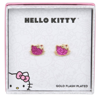 Thumbnail 1: Hello Kitty Gold Flash Plated Hello Kitty Stud Earrings 