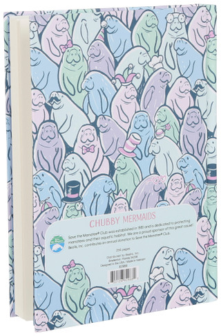 Thumbnail 3: Chubby Mermaids Manatee Printed Hardcover Journal 