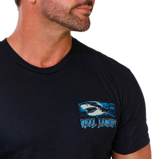 Thumbnail 3: REEL LEGENDS Men's Pirate Sharks Graphic T-Shirt 