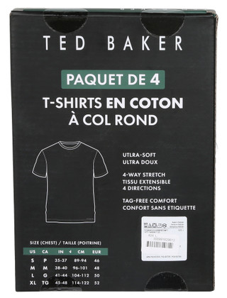 Thumbnail 3: TED BAKER Men's 4 Pk Crew Neck Cotton Tees 