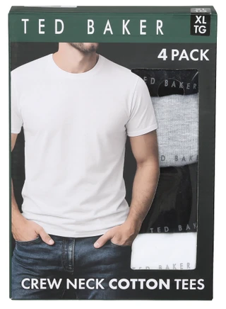 Thumbnail 2: TED BAKER Men's 4 Pk Crew Neck Cotton Tees 