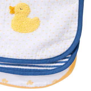 Thumbnail 2: DREAMGRO 3-Pack Muslin Duck Baby Bibs 