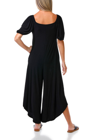 Thumbnail 2: Sami & Jo Women's Short Sleeve Solid Jumpsuit 