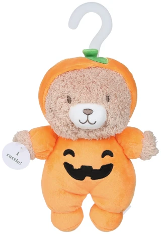 Thumbnail 1: Little Me Baby Halloween Bear Rattle Plushie 
