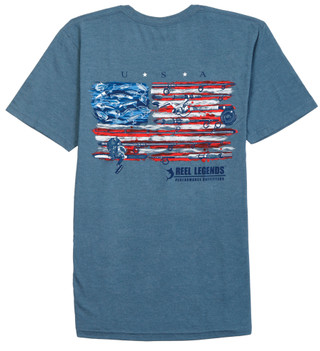 Thumbnail 3: REEL LEGENDS Men's Outdoor Fisherman Flag T-Shirt 