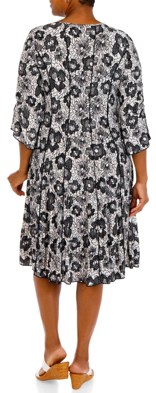 Thumbnail 2: Sami & Jo Plus 3Q V-Neck Flat Panel Dress 