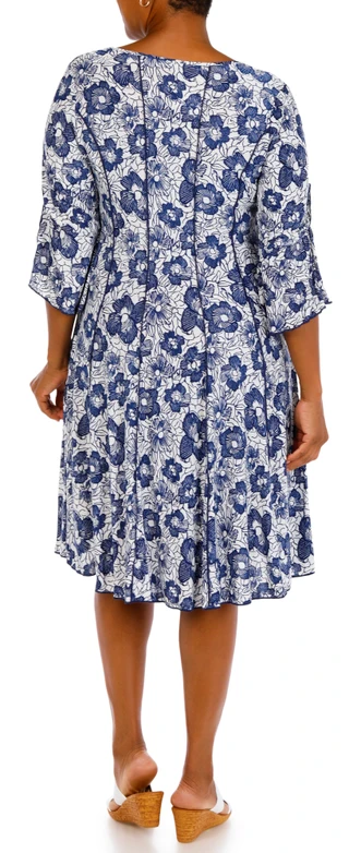 Thumbnail 3: Sami & Jo Plus 3Q V-Neck Flat Panel Dress 