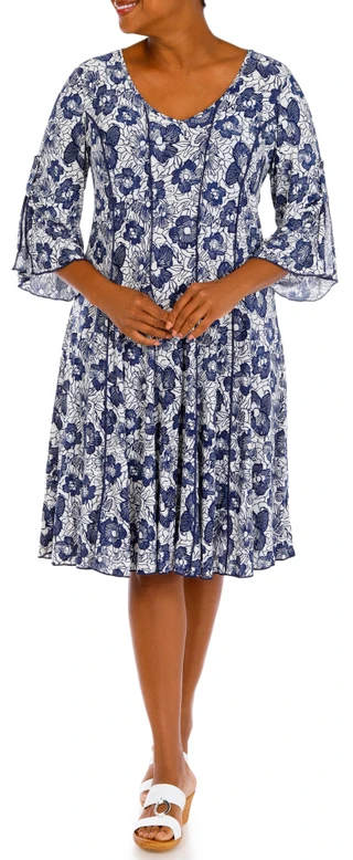 Thumbnail 1: Sami & Jo Plus 3Q V-Neck Flat Panel Dress 