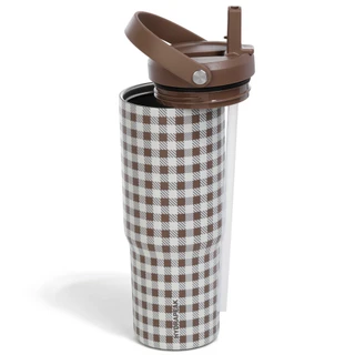 Thumbnail 3: Hydrapeak 26 oz Gingham Insulated Water Bottle 