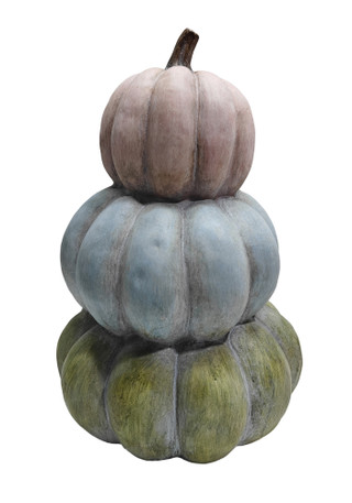Thumbnail 2: Autumn Gatherings 24" MGO Triple Stack Pumpkin Topiary 