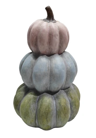Thumbnail 1: Autumn Gatherings 24" MGO Triple Stack Pumpkin Topiary 