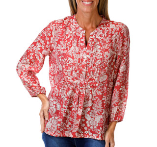 Thumbnail 1: Nautica Women's Long Sleeve Floral Print Top 