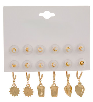Thumbnail 2: Noir 6 Pk Harvest Earrings 