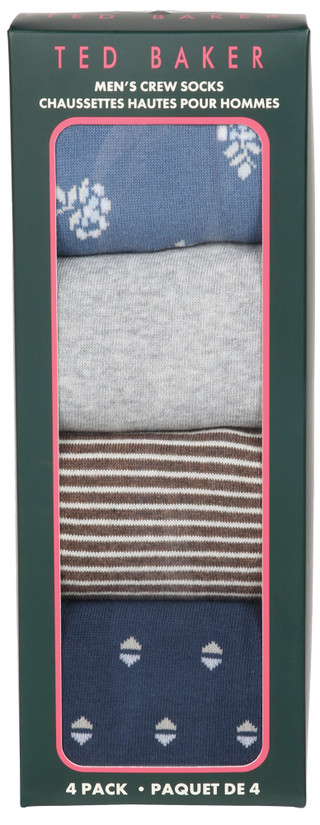Thumbnail 2: TED BAKER Men's 4 Pk Crew Socks 