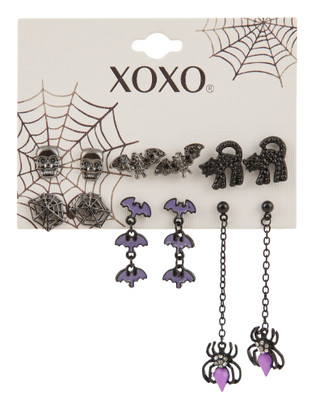 Thumbnail 1: Nicole Miller 6 Pc Halloween Earrings Set 