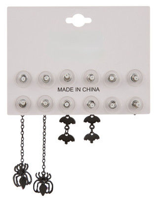 Thumbnail 2: Nicole Miller 6 Pc Halloween Earrings Set 
